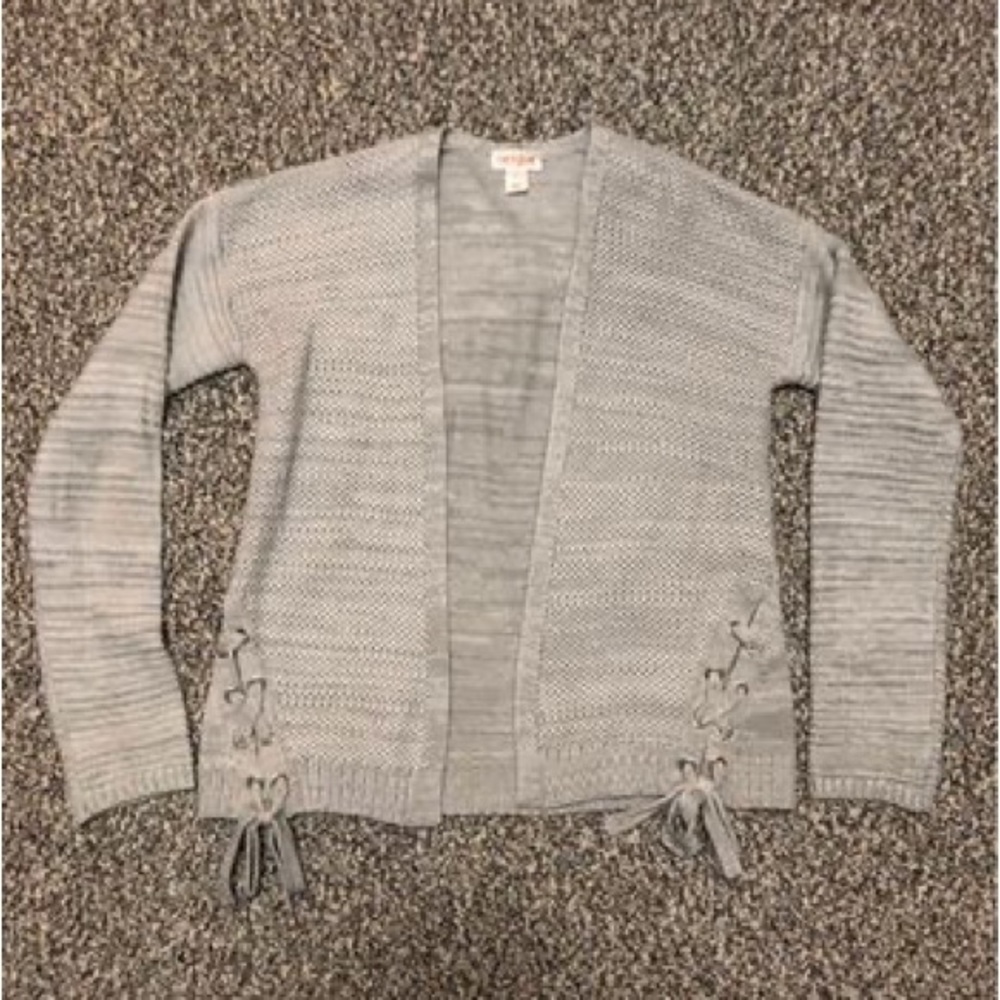 New Girls Size L 10/12 Gray Sweater